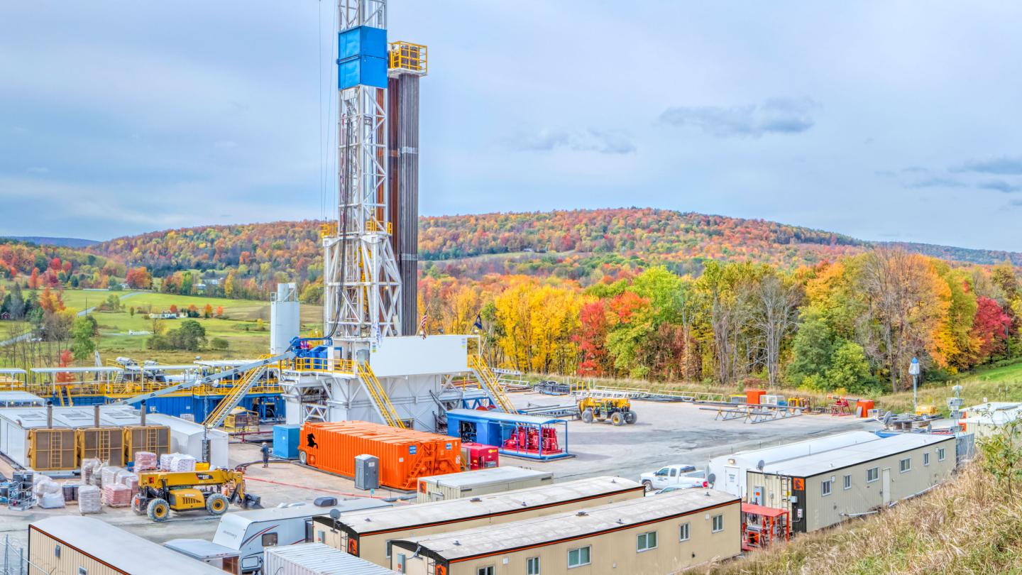 Oil drilling site