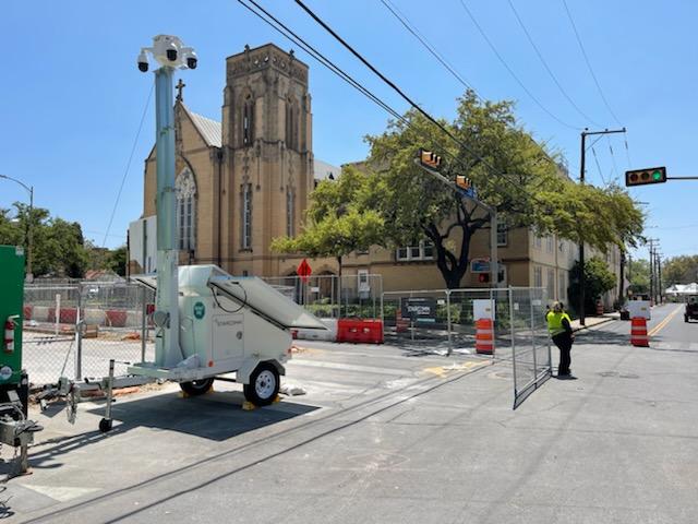 solar surveillance trailer at event