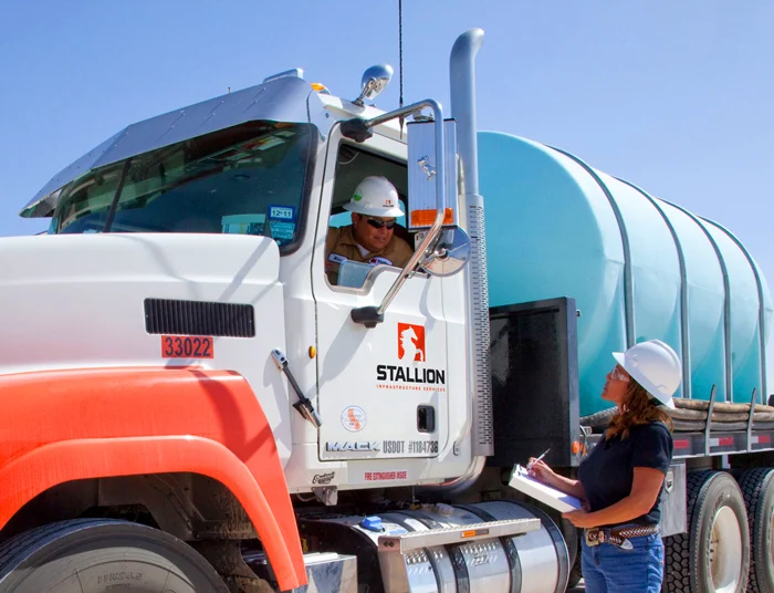 stallion water deliver truck