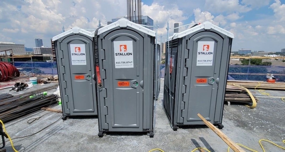 Portable Restrooms on construction site