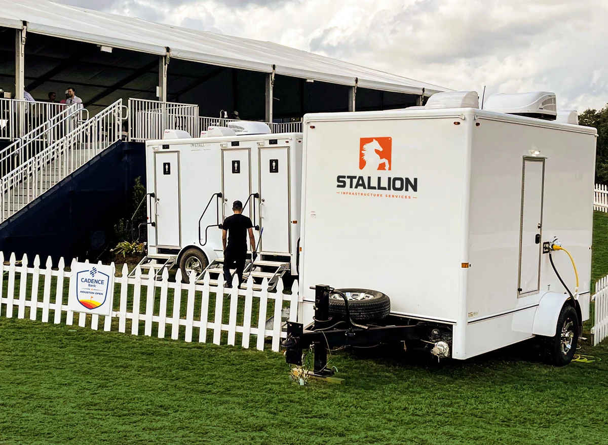 Luxury Restroom trailers at Houston Open