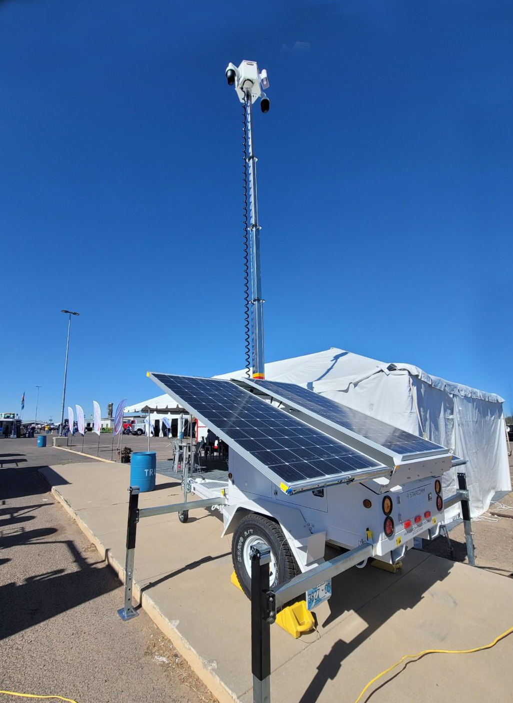mobile surveillance trailer at event